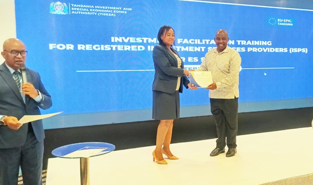 TACED Chairperson Receives Official TISEZA ISP Certificate